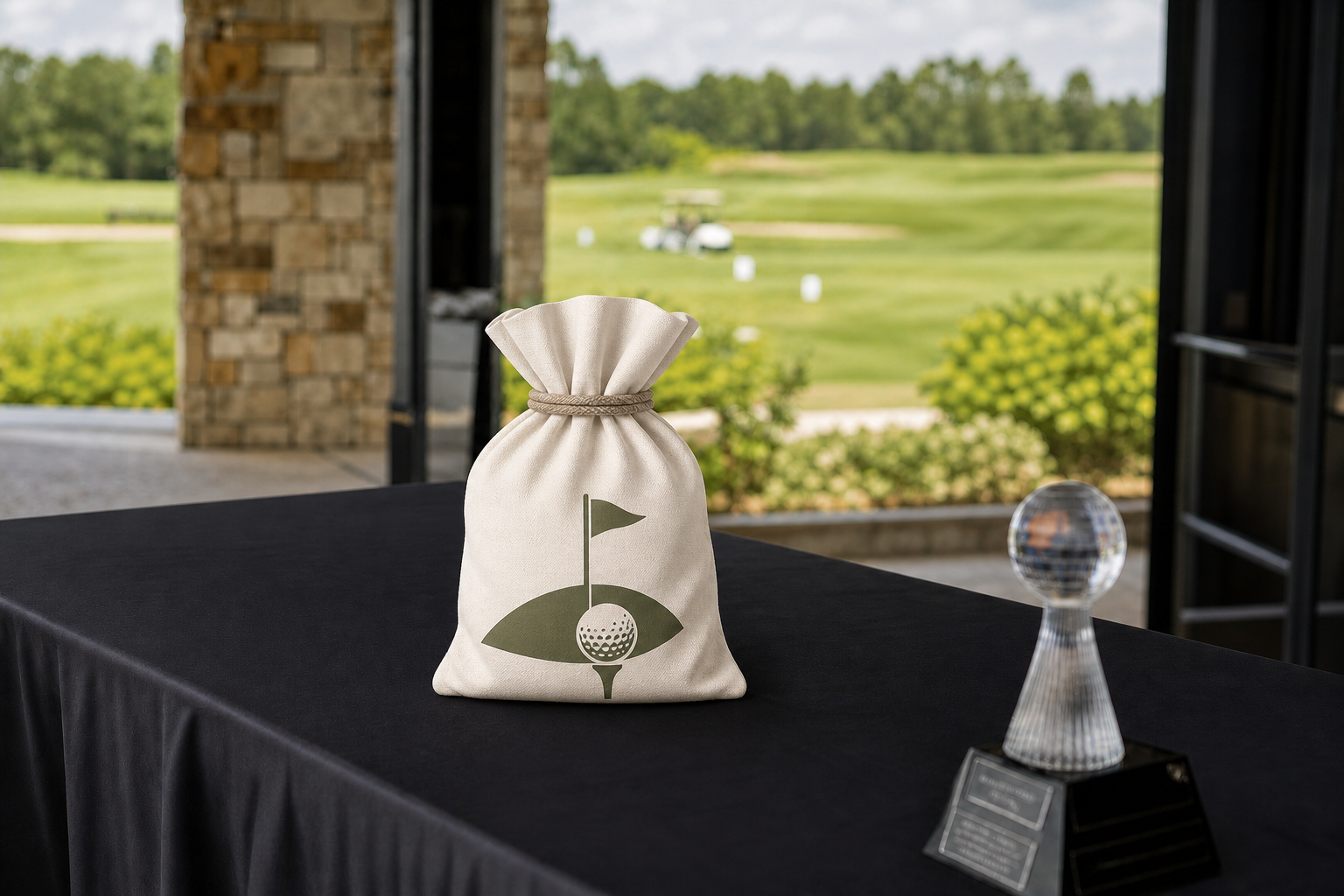 Money Bag With Golf Theme